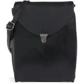 Harold's Leder Umhängetasche Fold Handbag Clutch Up Black schwarz
