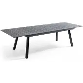 Oviala 10-Sitzer-Gartentisch aus Aluminium - Olympe Grau -