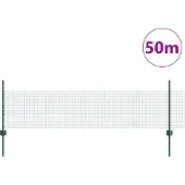 vidaXL Geschweißter Drahtzaun mit Pfosten 50 x 0,5 m Grün Netz
