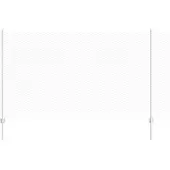 vidaXL Sechseckzaun mit Pfosten 100 x 1,4 m Verzinkter Stahl Silber