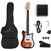 Gear4Music VISIONSTRING E-Bass – Paket Sunburst