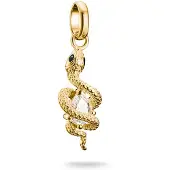 Thomas Sabo Charm-Anhänger Schlange mit Stein Connect vergoldet