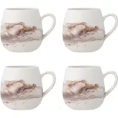 Bloomingville Lyre Kop, Brun, Steingut 4 Stk