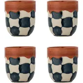 Bloomingville Karo-Becher-Set 4-teilig