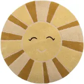 Bloomingville Teppich Sonne, Gelb