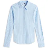 Tommy Hilfiger Damen Hemd 1985 Slim mit Spitzkragen, Mehrfarbig (Ithaca STP/Vess