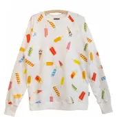 Snurk Sweatshirt Popsicles Herren Weiß-M