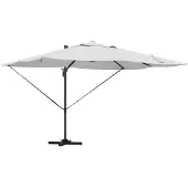 vidaXL Sonnenschirm Sand 351 x 250 x 253 cm Polyester und Aluminium