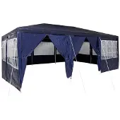 vidaXL Party-Zelt Blau 600 x 400 x 266 cm Polyethylen