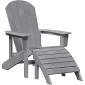 vidaXL Adirondack-Stuhl Hellgrau 82 x 74 x 92 cm HDPE