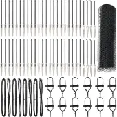 vidaXL Sechseckzaun mit Pfosten 100 x 0,6 m PVC-beschichteter Stahl