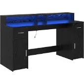 vidaXL Schreibtisch Schwarze Eiche Holzwerkstoff 160 x 55 x 91 cm