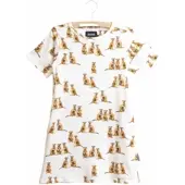 Snurk T-Shirt Kleid Meerkats Kinder Weiß-Größe 128