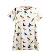 Snurk T-Shirt Kleid Bird Watching Kinder Weiß-Größe 104