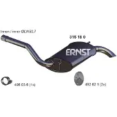 ERNST 315180 Endschalldämpfer für FORD FOCUS III Turnier Auspuff
