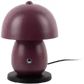 Leitmotiv - Tischleuchte Mono Led - Dunkelviolett - Ø14cm Tischlampe - Nachttischlampe, Wohnzimmer, Schlafzimmer