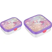 Mepal Lunchbox "Brotdosen-Set Campus (2025) 2er Set", bunt (unicorn glow), B:2cm H:2cm L:2cm, Kunststoff, Lebensmittelaufbewahrungsbehälter, Lunchbox, Spülmaschinenfest