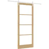vidaXL Schiebetür ORKDAL Natur 93 x 232 cm Massivholz Kiefer und Glas