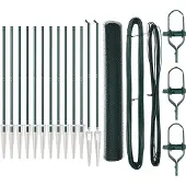 vidaXL Sechseckzaun mit Pfosten 25 x 1,4 m PVC-beschichteter Stahl