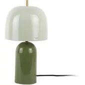 Present Time - Tischleuchte Rico - Dschungelgrün - Ø20cm Tischlampe - Nachttischlampe, Wohnzimmer, Schlafzimmer