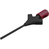 Hirschmann Test & Measurement Hirschmann Micro-KLEPS Krokodilleklemme Stik: 0,64 mm CAT I Rød