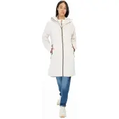 Camel active teXXXactive Funktionsmantel mit Kapuze in Perlweiß | Gr.: 34