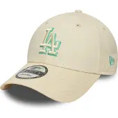 New Era MLB Los Angeles Dodgers Team Outline 9Forty Cap Beige || Größe OSFM/Men