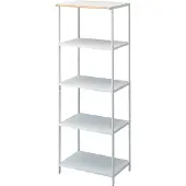 Yamazaki Küchenregal stehend weiß Metall Standregal 5 Ebenen 60x170x46cm "TOWER"