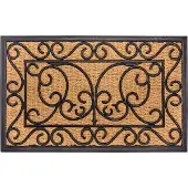 Hanse Home Fußmatte "Rechteckig, Türmatte", braun (schwarz, braun), B:45cm H:8mm L:75cm, Gummi, Kokos, Teppiche, Fußmatte, Kokos, Gummi, Schmutzfangmatte, Outdoor, Rutschfest, Innen, Kokosmatte