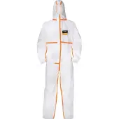Uvex 4B Einwegschutz-Overall - Chemikalienschutz weiß/orange L