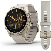 Garmin Fenix 8 3,3 cm (1,3") AMOLED 43 mm Digital 416 x 416 Pixel Touchscreen Gold Wi-Fi GPS (Satellit)