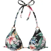 LASCANA Triangel-Bikini-Top "Salsa" Goldfarbene Zierringe