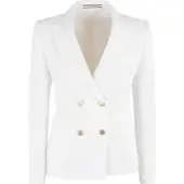 TAGLIATORE - White Double Breasted Jacket - Größe 40 - white