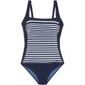 LASCANA Badeanzug "Myst" mit platziertem Streifen-Design und Shaping-Effekt