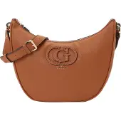 GUESS Calebra Reißverschlusstasche Cognac 24 x 31 x 6,5