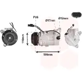 VAN WEZEL Kompressor, Klimaanlage 0601K704