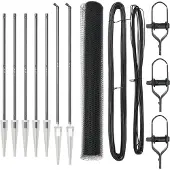 vidaXL Sechseckzaun mit Pfosten 10 x 1,2 m PVC-beschichteter Stahl