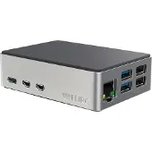 Flirc Gehäuse für Raspberry Pi 5, Alu, schwarz/silber FLIRCPI5