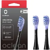Oclean Bürstenkopf Ultra Weiß - Schwarz, 2er Pack 2 St