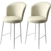 Skye Decor , Alte - Cream, White, Barhocker-Set (2-teilig), 100 % METALL, Creme, 46 x 40 x 102 cm
