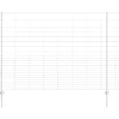 vidaXL Wildzaun mit Pfosten 25 x 1,6 m Verzinkter Stahl Silber Netz