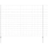vidaXL Wildzaun mit Pfosten 25 x 1,6 m Verzinkter Stahl Silber Netz
