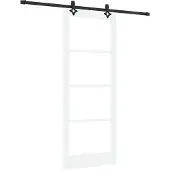 vidaXL Schiebetür ORKDAL Weiß und Schwarz 83 x 211 cm