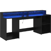 vidaXL Schreibtisch Schwarze Eiche Holzwerkstoff 200 x 55 x 91 cm