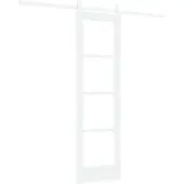 vidaXL Schiebetür ORKDAL Weiß 61 x 198,5 cm Massivholz Kiefer und Glas