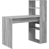 vidaXL Schreibtisch Graues Sonoma Holzwerkstoff 113 x 54 x 120 cm