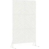 vidaXL Sichtschutz Weiß 100 x 50 x 180 cm Stahl