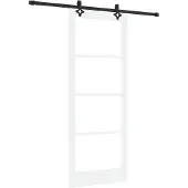 vidaXL Schiebetür ORKDAL Weiß und Schwarz 83 x 211 cm