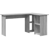 vidaXL Schreibtisch Graues Sonoma Holzwerkstoff 142 x 102 x 73 cm