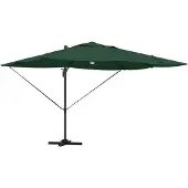 vidaXL Sonnenschirm Grün 351 x 250 x 253 cm Polyester und Aluminium